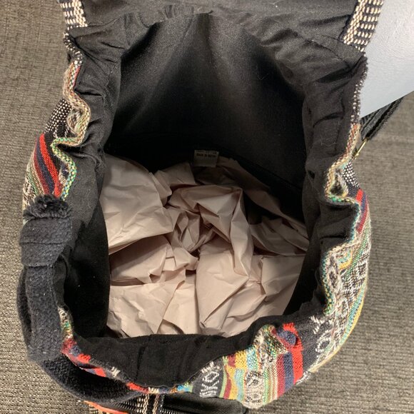 Kathmandu Imports Backpack - bag medium boho hippie festival colorful mushrooms - Picture 11 of 14